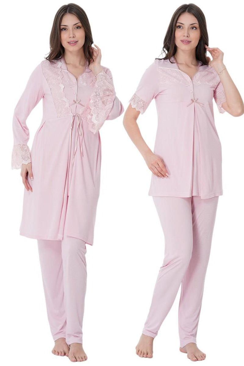 0914 - Maternity pajama set with robe