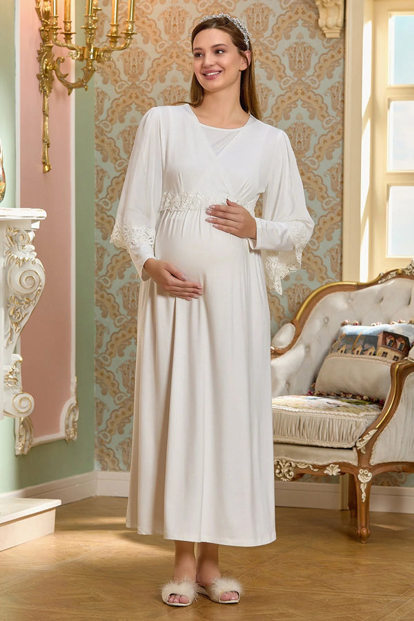 Lace Otrish Sleeve Maternity & Nursing Set 2 pieces- 2228