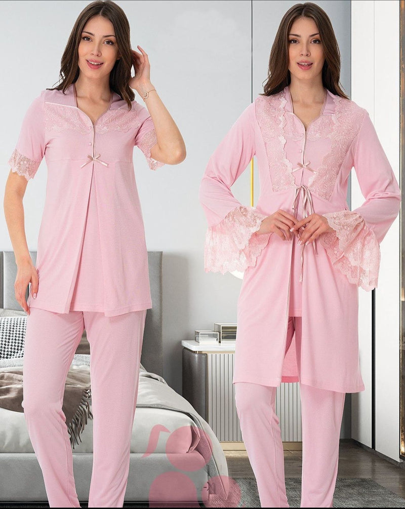 0914 - Maternity pajama set with robe