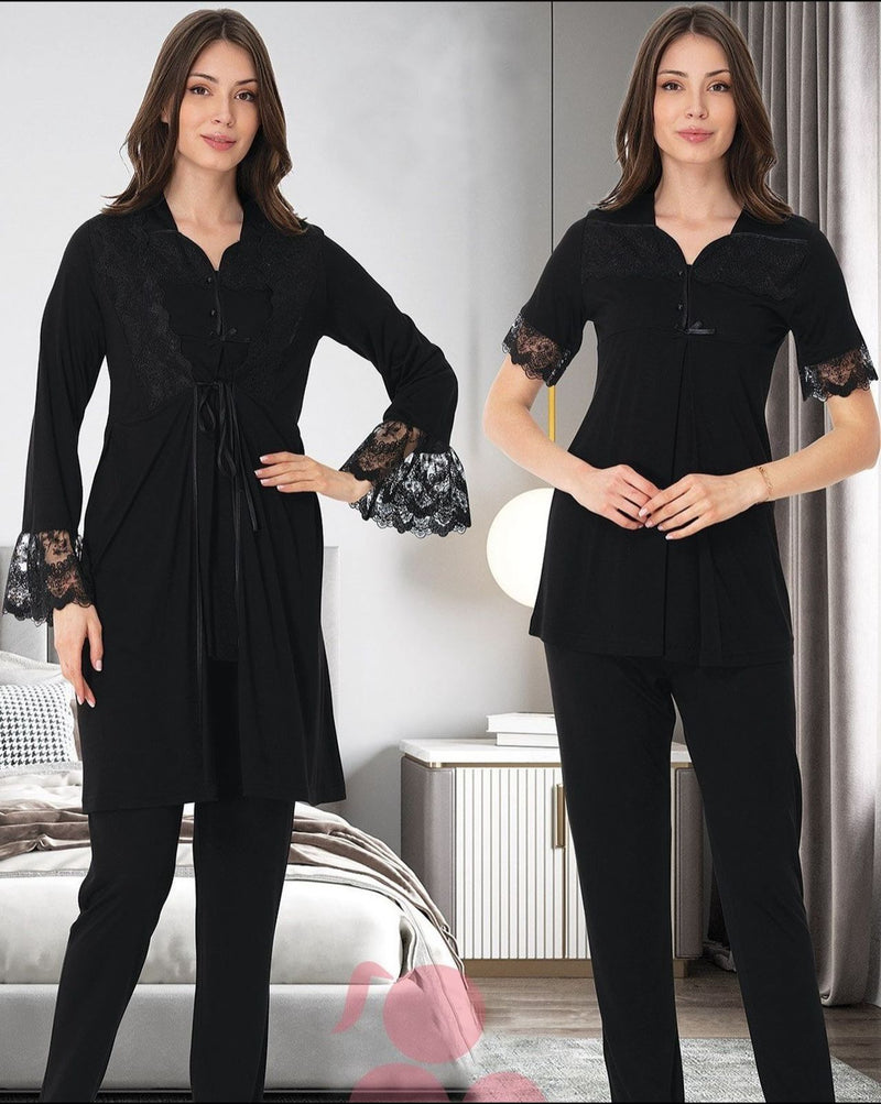 0914 - Maternity pajama set with robe