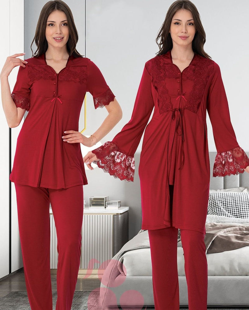 0914 - Maternity pajama set with robe